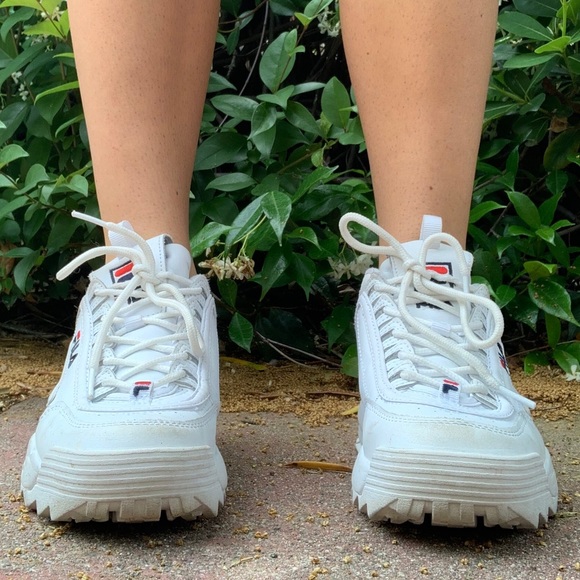 white fila disruptor II premium - Picture 3 of 4